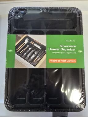 Black Silverware Drawer Organizer